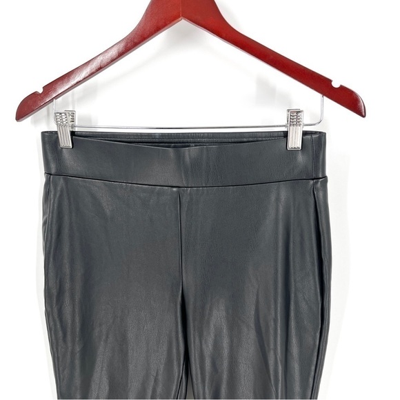 LOFT Faux Leather Pull On Skinny Fleece Lined Pants - Picture 3 of 8